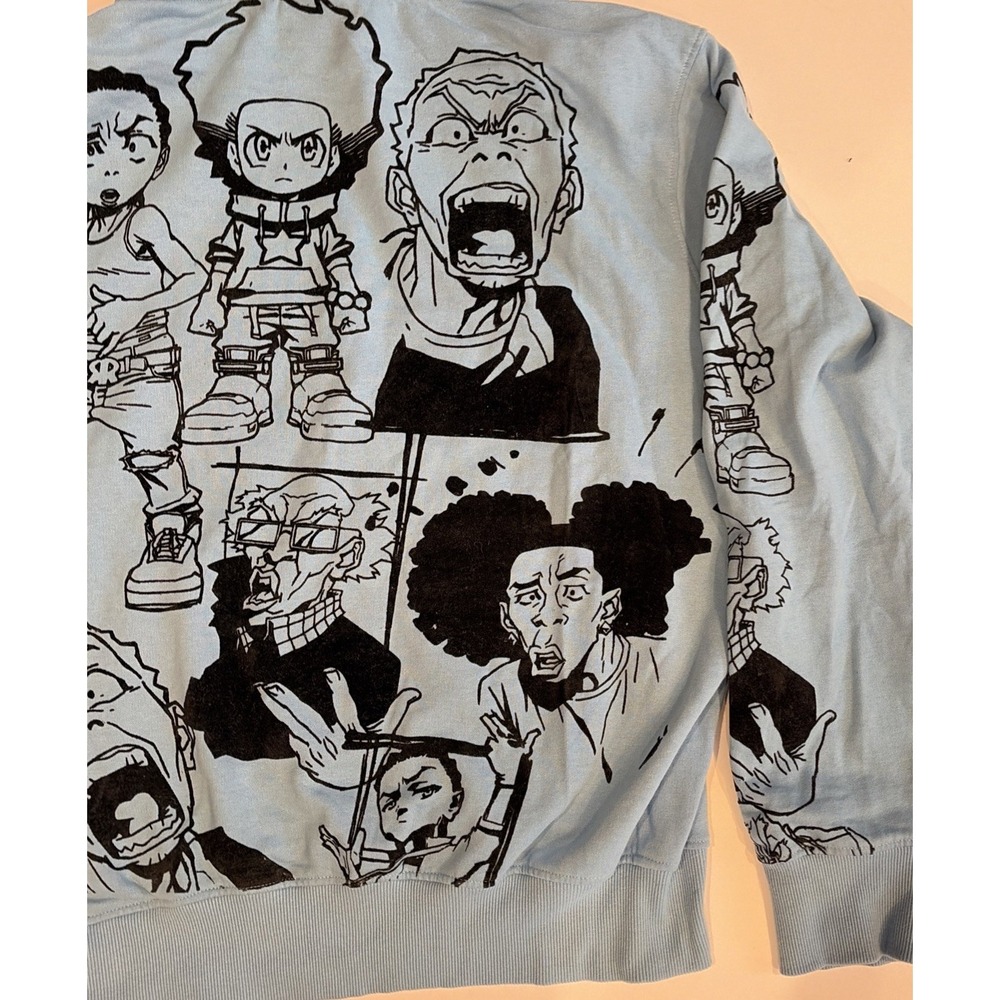 DEKRYPTIC  X  THE  BOONDOCKS   - GOLD  WINNERS OUTLINE BLUE HOODIE 2XL - Picture 15 of 16